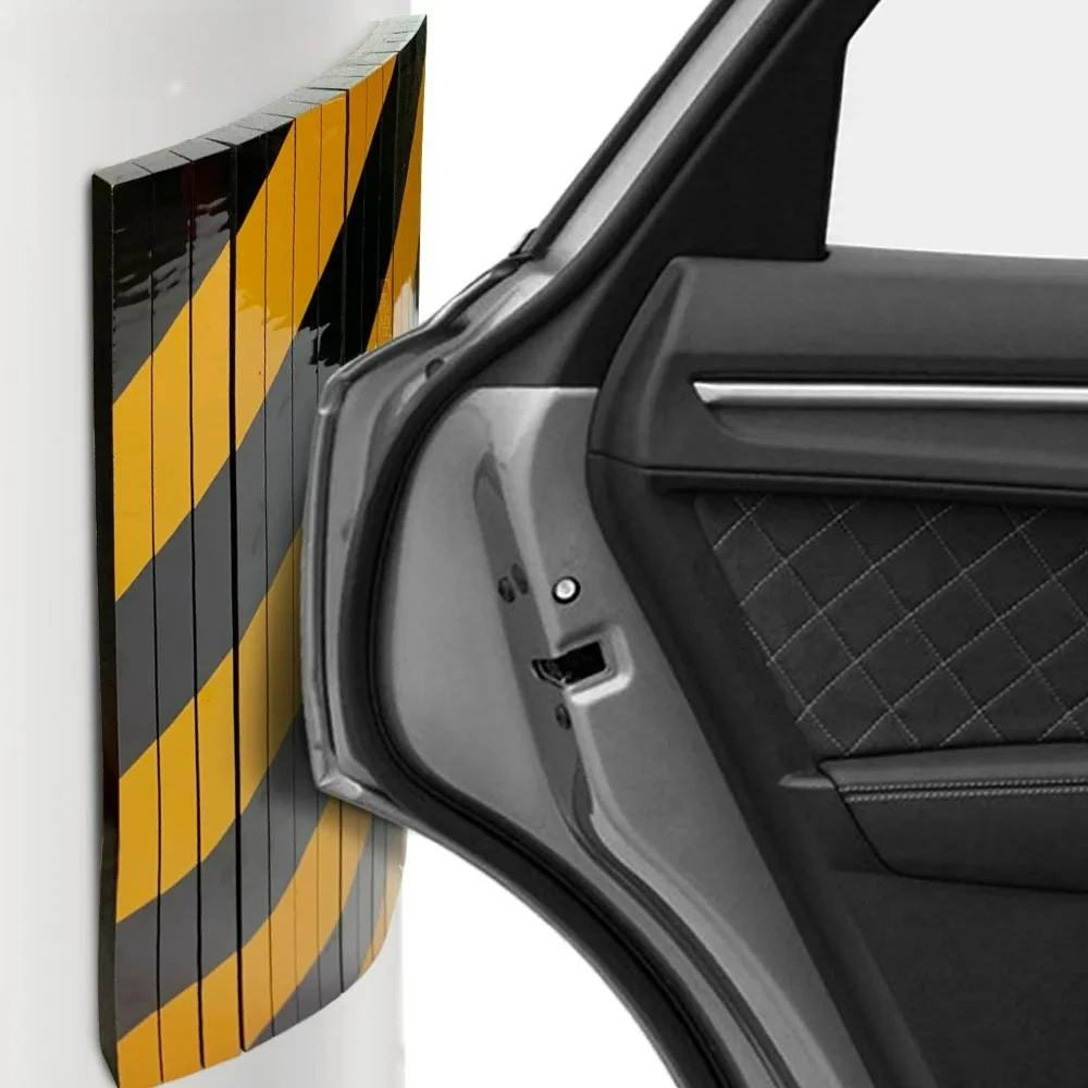 Car Foam Warning Signs Bumper Cylinder Garage Wall Protector Foam Edge Corner Cars Anti-collision Sticker Protecting Wall Corner