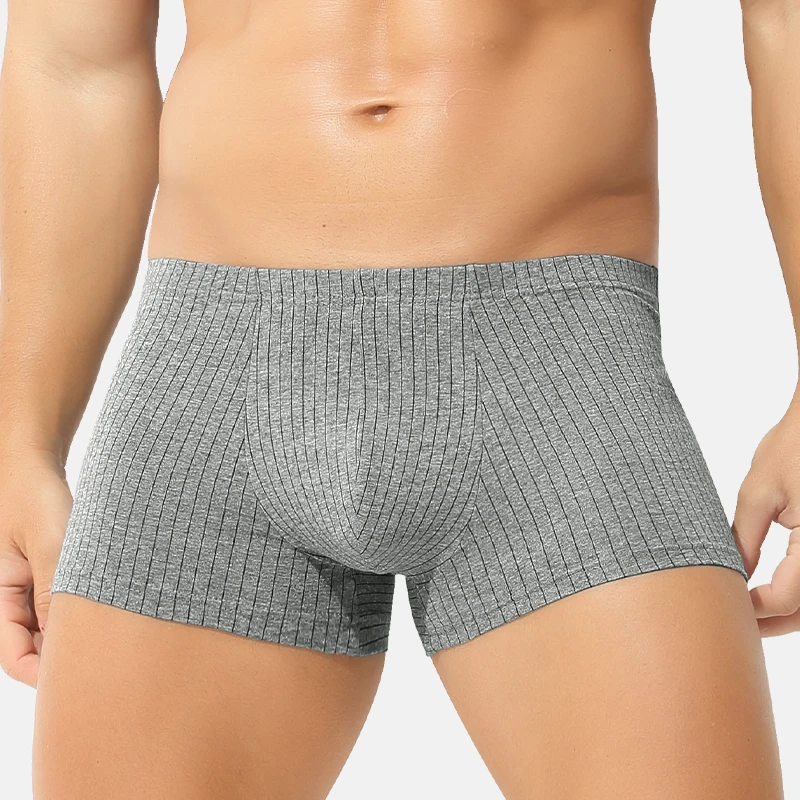 Men's Pure Cotton Underwear, Men's Simple Cotton Boxer Briefs, Summer Thin Boys' Sports Comfortable Breathable Boxer Shorts