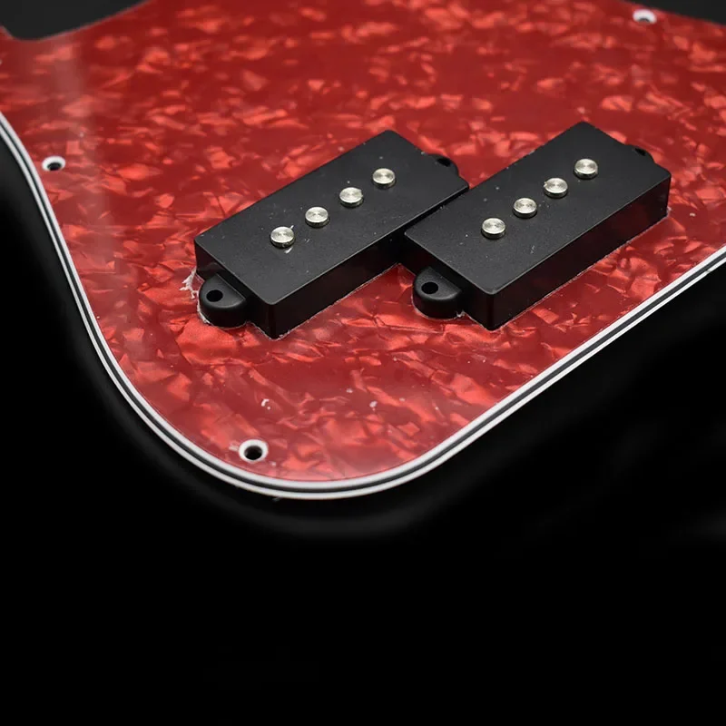 Предварительно смонтированная пикгард-панель PB P Bass 3 Ply с датчиками для бас-гитары Precision аксессуары и запчасти музыкальных инструментов цвет Red Pearl