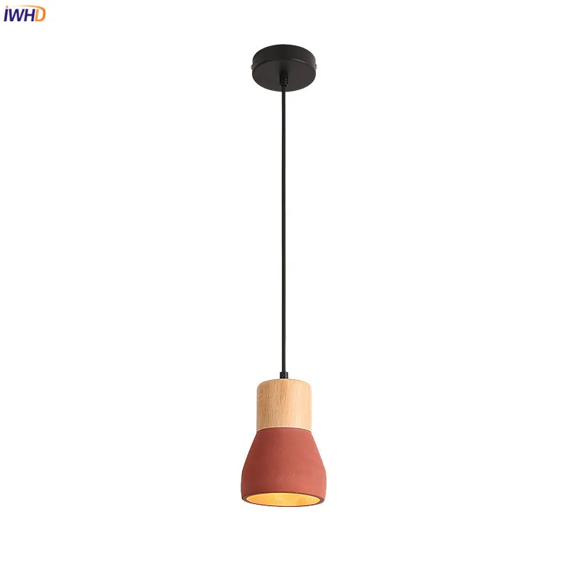 

IWHD 6 Colors Nordic Modern LED Pendant Lamp Beside Bedroom Aisle Balcony Dinning Living Room Lights 4W Cement Hanging Light