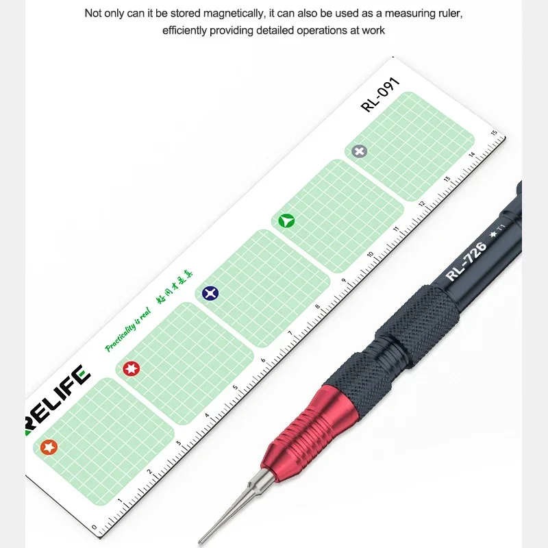 RELIFE-RL-091 Small Magnetic Storage Pad, Measuring Ruler Tool, Measuring Ruler, Mobile Phone, Computer Repair, Screw, Not Only