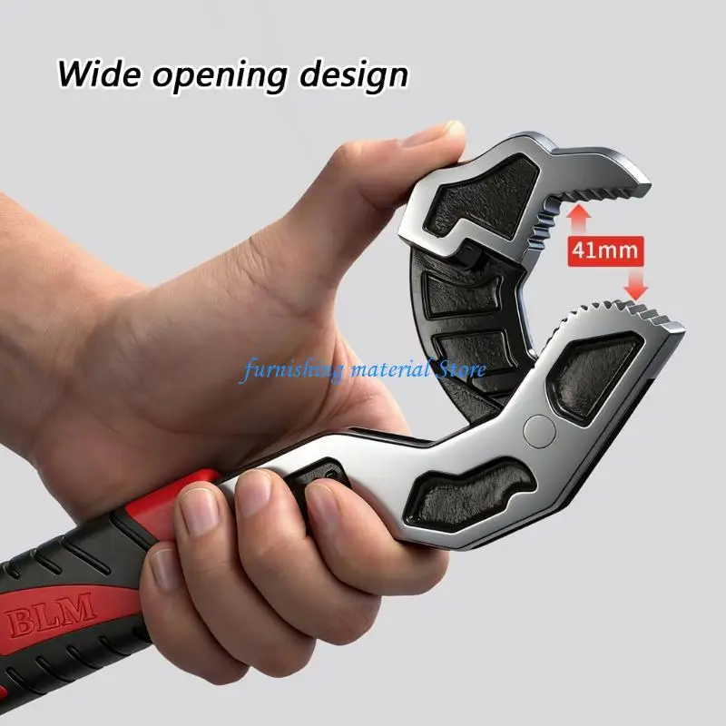 Y5GD Large Opening Adjustable Spanner Monkey Wrench Adjustable Slide Wrench Wide Jaw Tool Household Tool