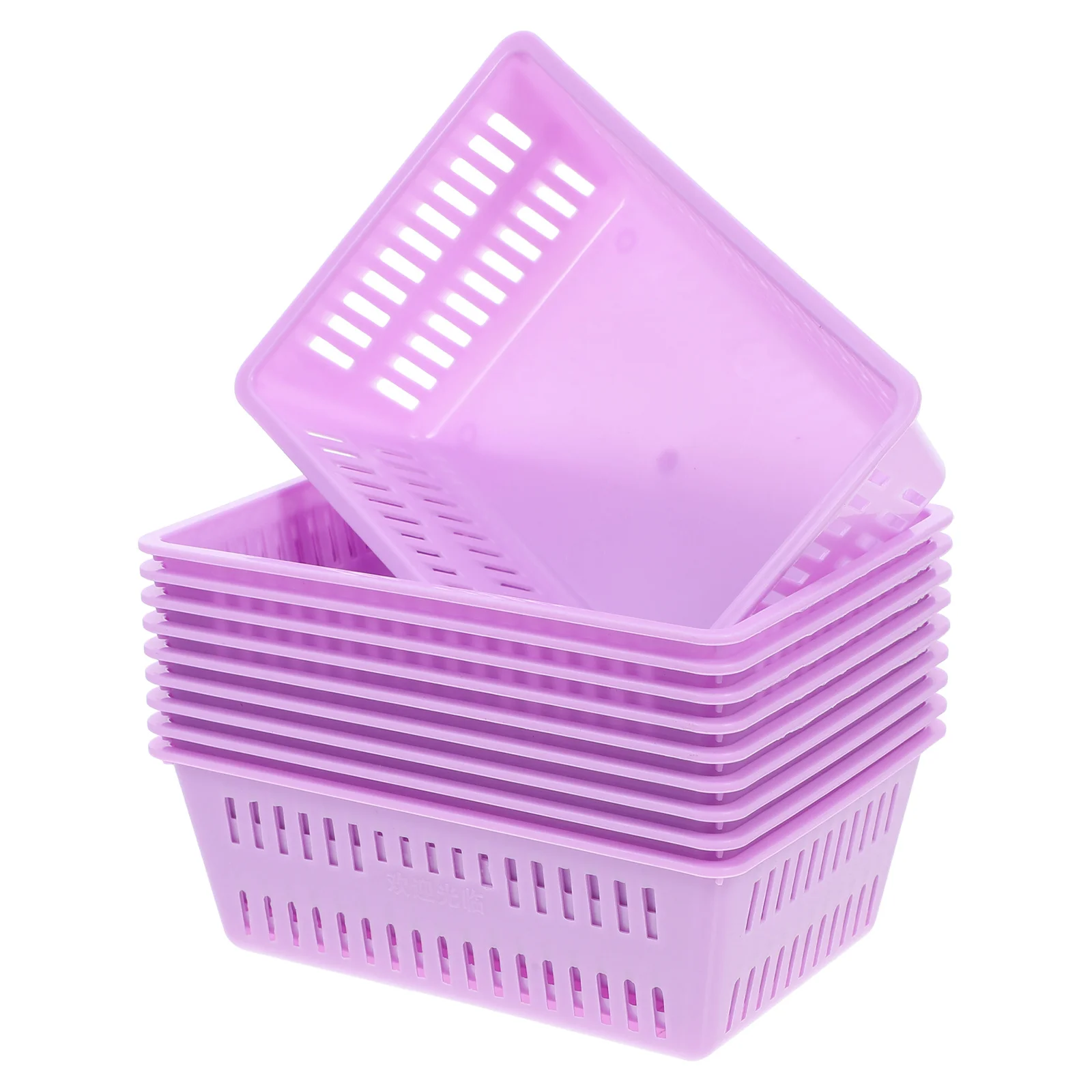 

10pcs Thickened Coin Baskets Purple Plastic Storage Baskets For Home Hotel Shop Desktop Sundries Organizer Game Machine Coin