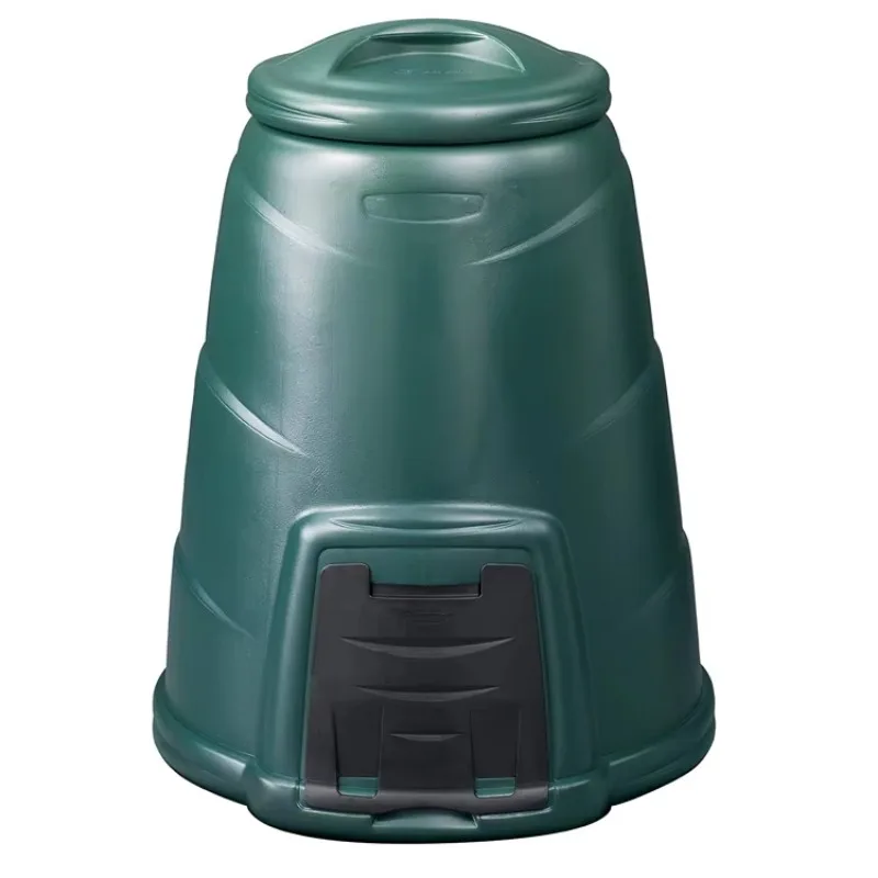 220L HDPE Plastic  Easy Assembling Outdoor Green Tumbling Garden Compost Bin for Household