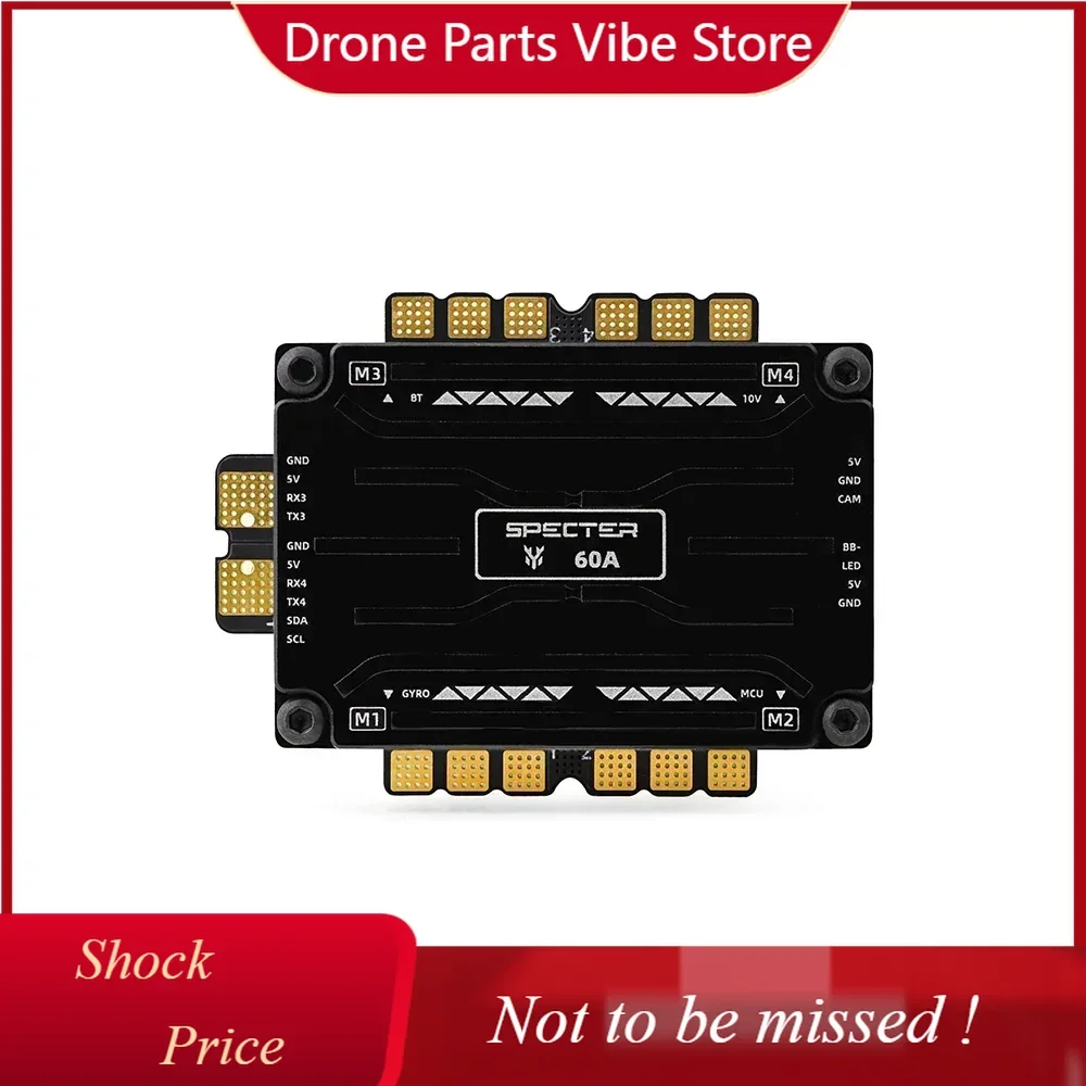 

DP HGLRC SPECTER F760 Integrated Stack - F722 Mini V2, MPU6000, BL32 60A 3-6S ESC, STM32F722 for RC FPV Drone