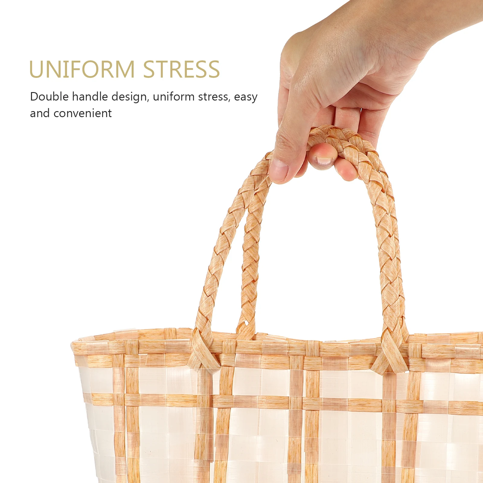 

Portable Straw Woven Bag Women Beach Wedding Yellow Tote Large Capacity Lightweight Trendy Storage Travel Shopping H made