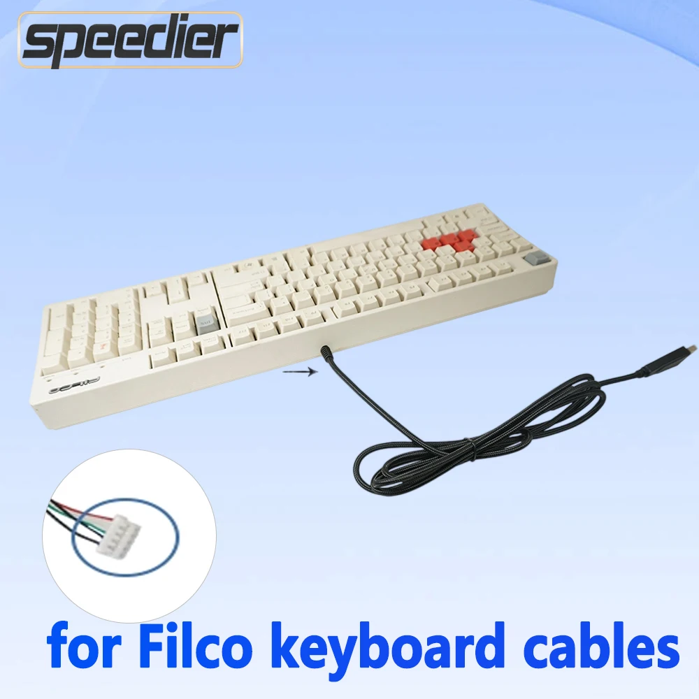 

Высококачественный индивидуальный плетеный кабель для клавиатур FILCO 87/104 клавиш, компьютерный боковой USB-порт, 104 клавиши, 87 клавиш, USB-A, 1,9 м, USB 2.0
