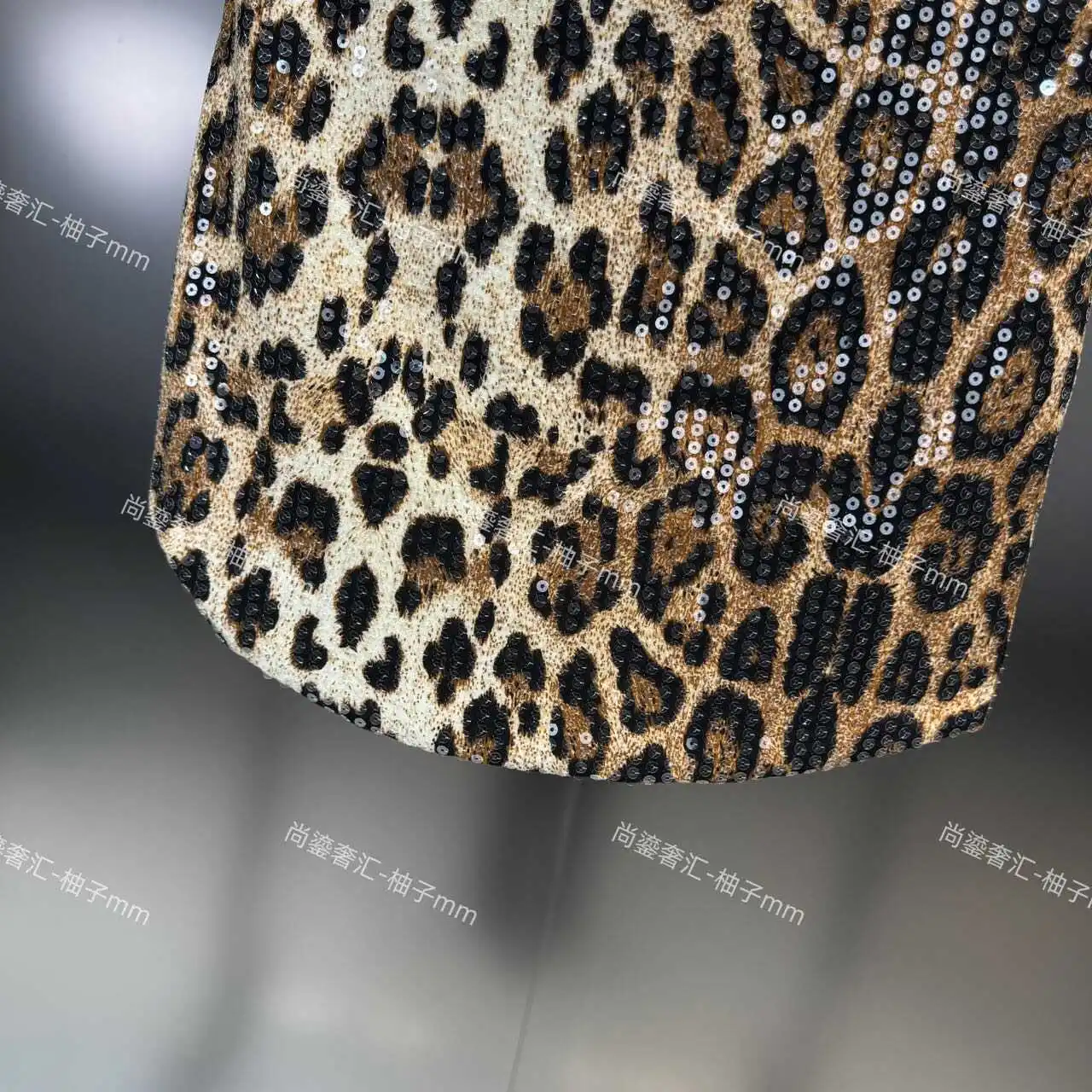 Sexy Girl Leopard Print Nightclub Skirt Autumn 2024 Full Sequined Socialite Hip Skirt Korean Fashion Clothing Mini Skirts Women