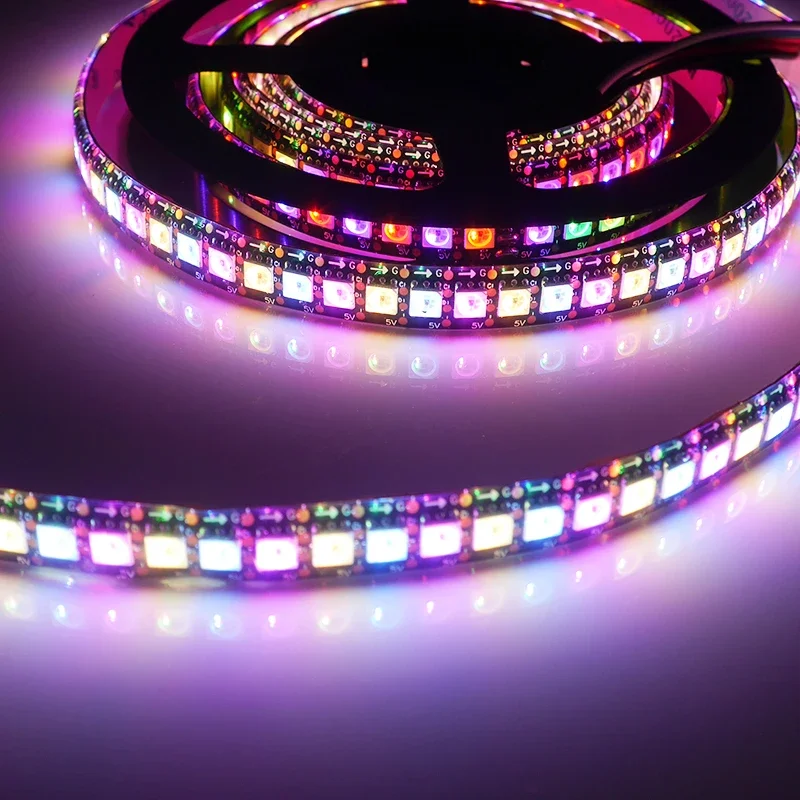 5V DC APA102 LED Strip 5050 RGB pixels Addressable DATA and CLOCK seperately 30/60/144 leds/m 1m/2m/3m/4m/5m Smart Lights Tape