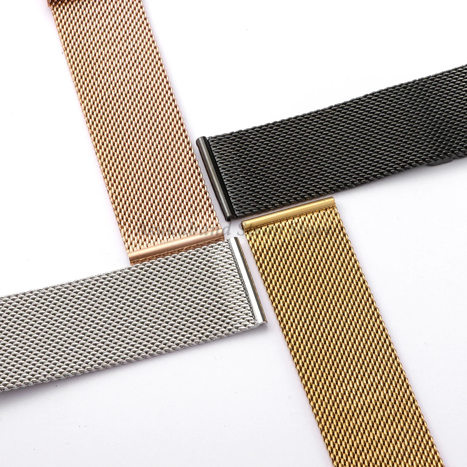 12mm 14mm 16mm 17mm 18mm 19mm 20mm 21mm 22mm 24mm 0.6MM Mesh Milanese Watch Strap Steel Watch Band Men Women Universal Bracelet image 4