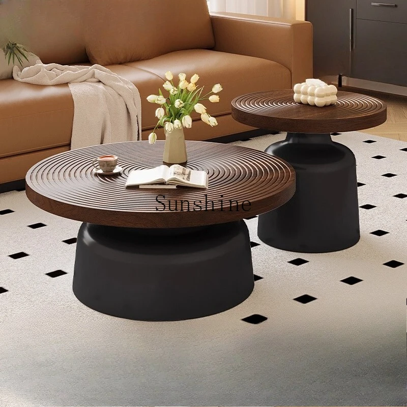 

Living room household small apartment light luxury high-end carbon steel tea table