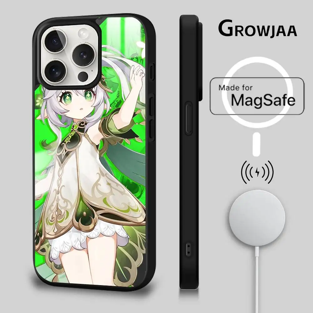 

Nahida Genshin Impact phone case for iPhone 17 16 15 14 13 12 11 Pro Max Plus Mini Magsafe Magnetic Wireless Mirror Funda