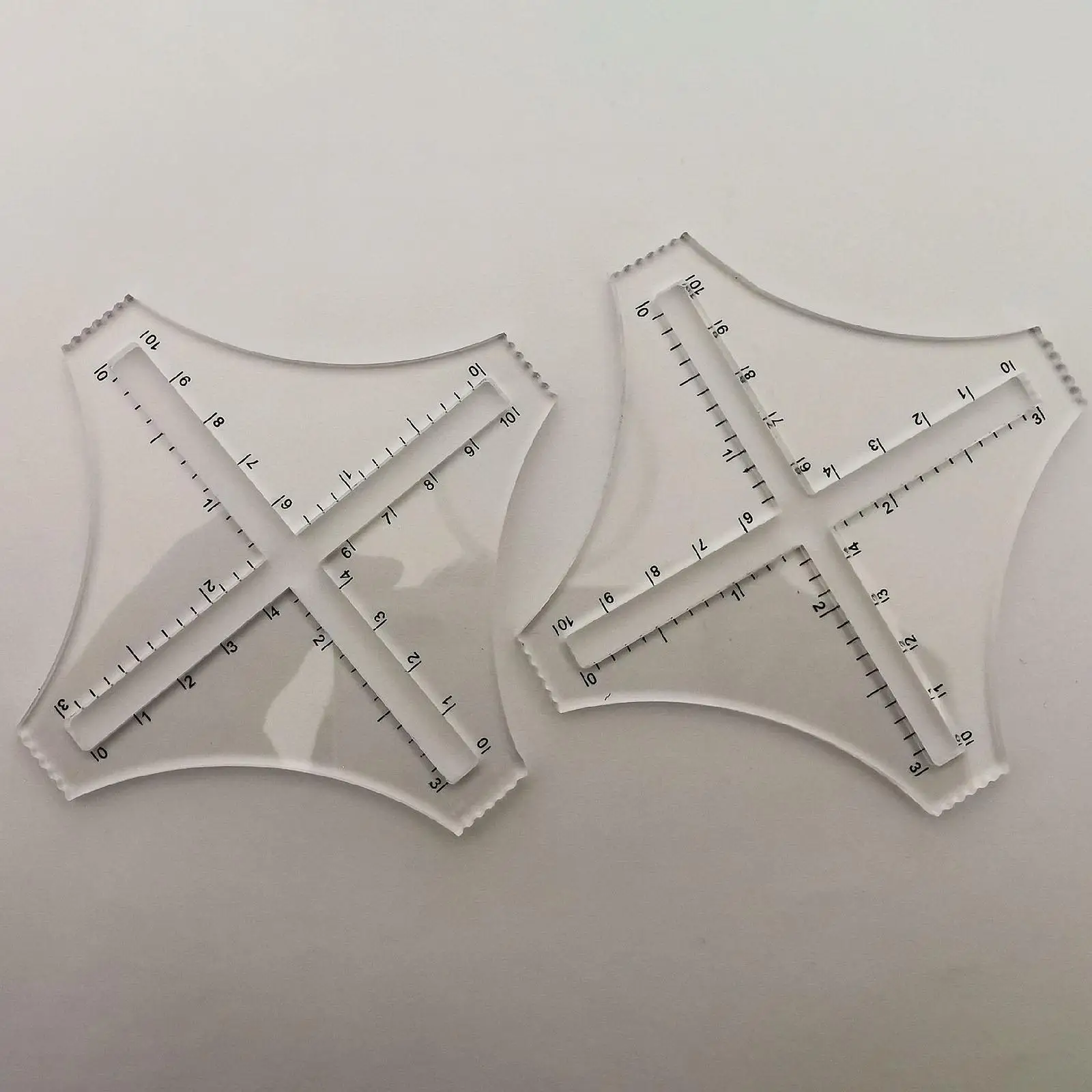 Clear Plastic Density Ruler for Sewing Patchwork Quilting Template Precision Carved Stencil Craft Measurement Tool 10cm