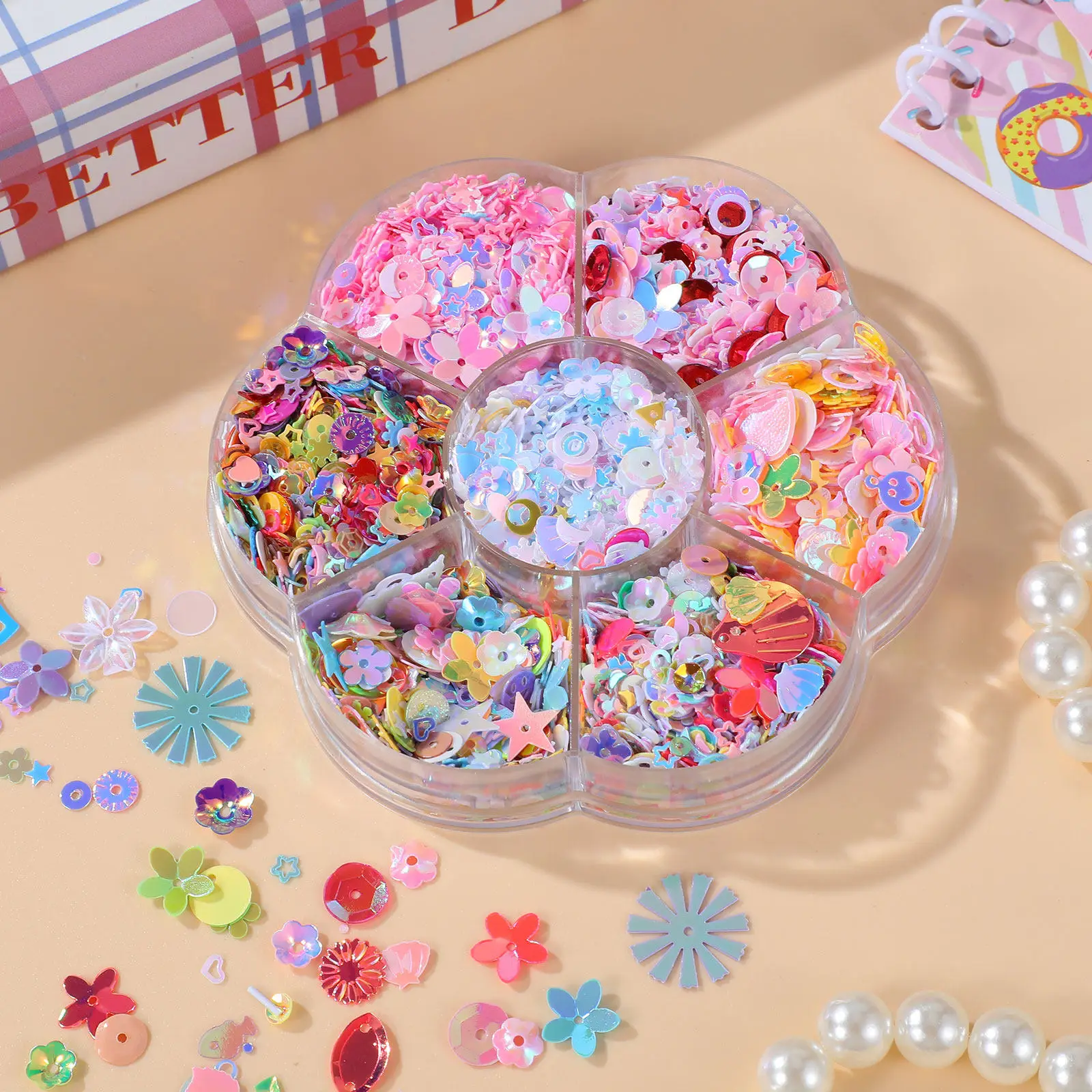 

Multi-Color Loose Sequins Bulk Iridescent Holographic Irregular Shape Craft Supplies for Sewing Embroidery Garment Decoration