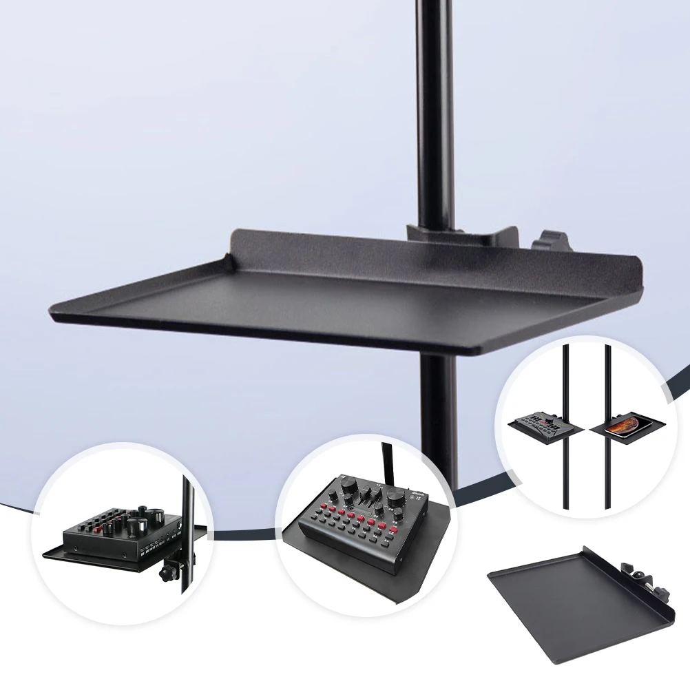 

Microphone Tray Stand Sound Live Tray Durable Iron Smooth Broadcast Bracket Compatible Accessories Harmonicas Cell Phones