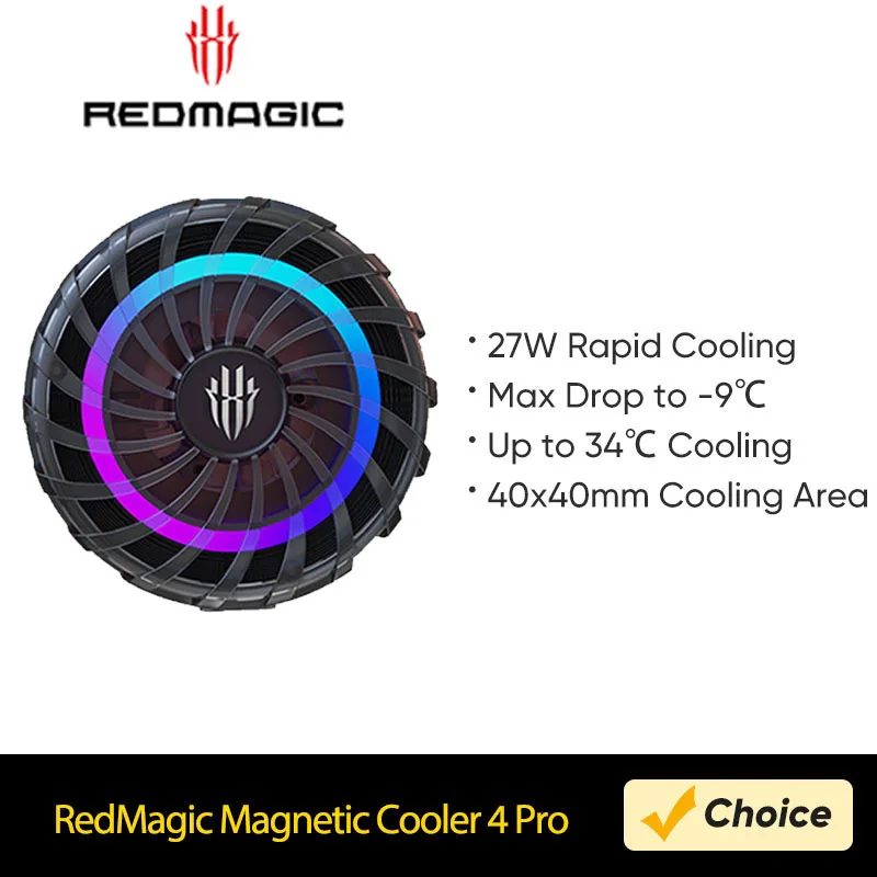 Universal RedMagic Cooler 4 Pro Magnetic FunCooler RGB LED Semiconductor Heat Dissipation Cooling For Gaming phone