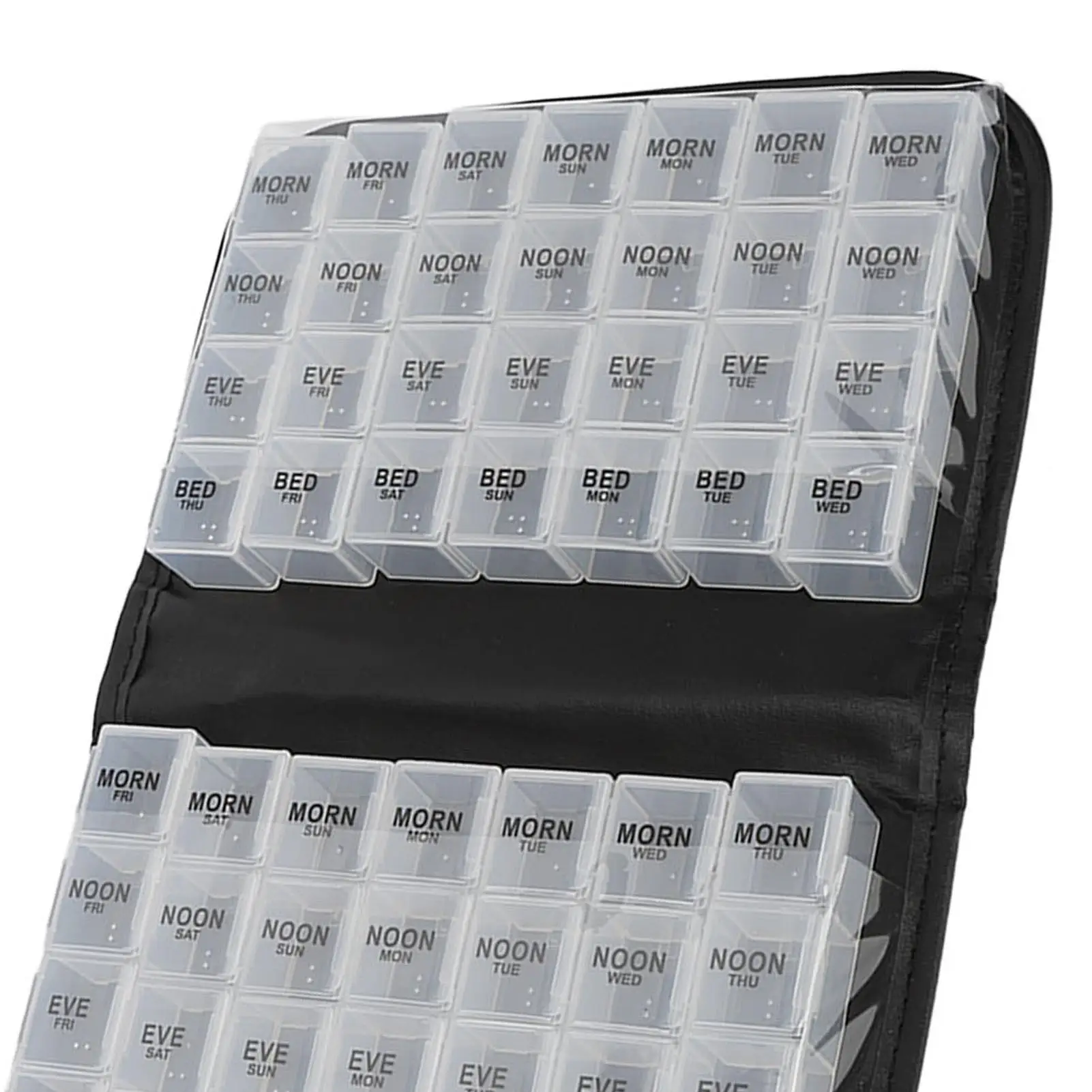 

Weekly Pill Organizer Easy Use Medicine Storage Box for home Health Care and Travel