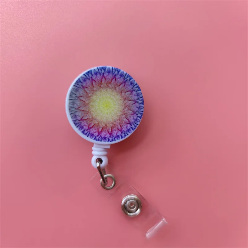 Mandala Ausziehbarer Kartenhalter mit Schnalle für Damen, Geschäfts-Ausweisklammer, Kartenhalter für Mädchen, Ärzte, Krankenschwestern, Ausweishalter – Detail 22