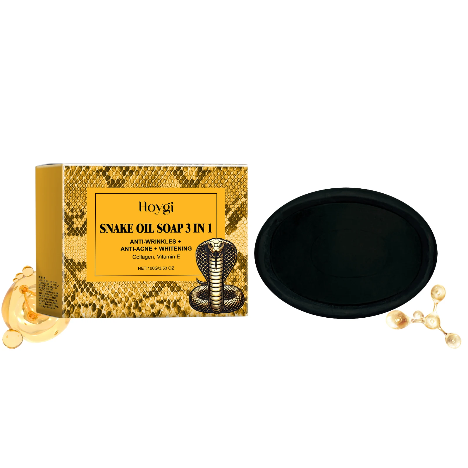 

Hoygi Snake Oil Cleansing Soap Gently Cleanses Facial Skin Soft Smooth And Refreshing Oil Control Skin Cleansing Soap