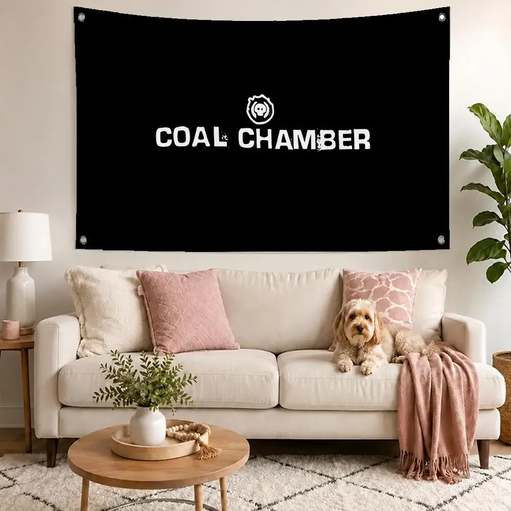 Nu Metal Coal Chamber Flags Concert Print Wall Hanging Art Banner, Indoor Outdoor Bedroom Home Decor Backdrop, Perfect Gift