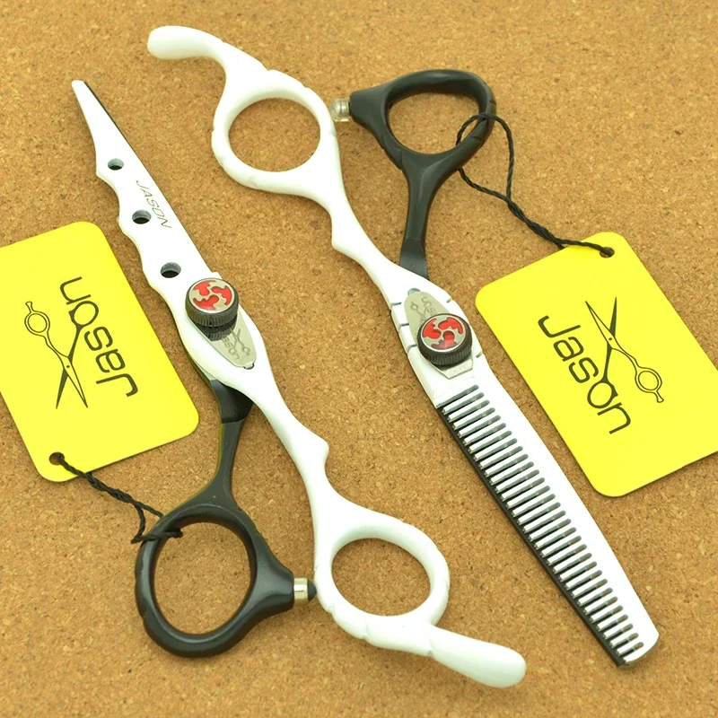 Jason 6 inch Professional Salon Hair Scissors Japanese Steel Barber Hairdressing Styling Clippers Cutting Thinning Shears A0022D