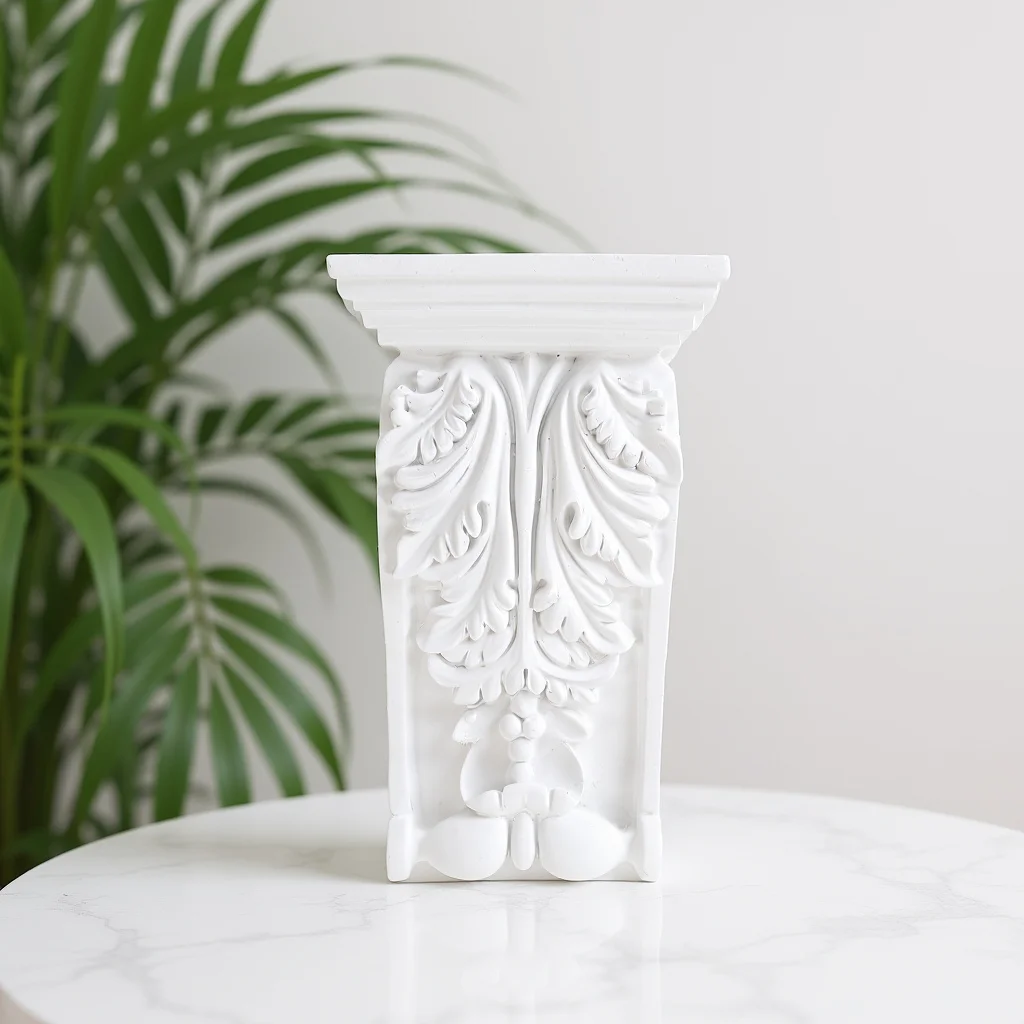 

PU Beam Bracket European Style Decorative Lightweight Non-Gypsum Carved Ceiling Trim Roman Column Head Applique Onlay