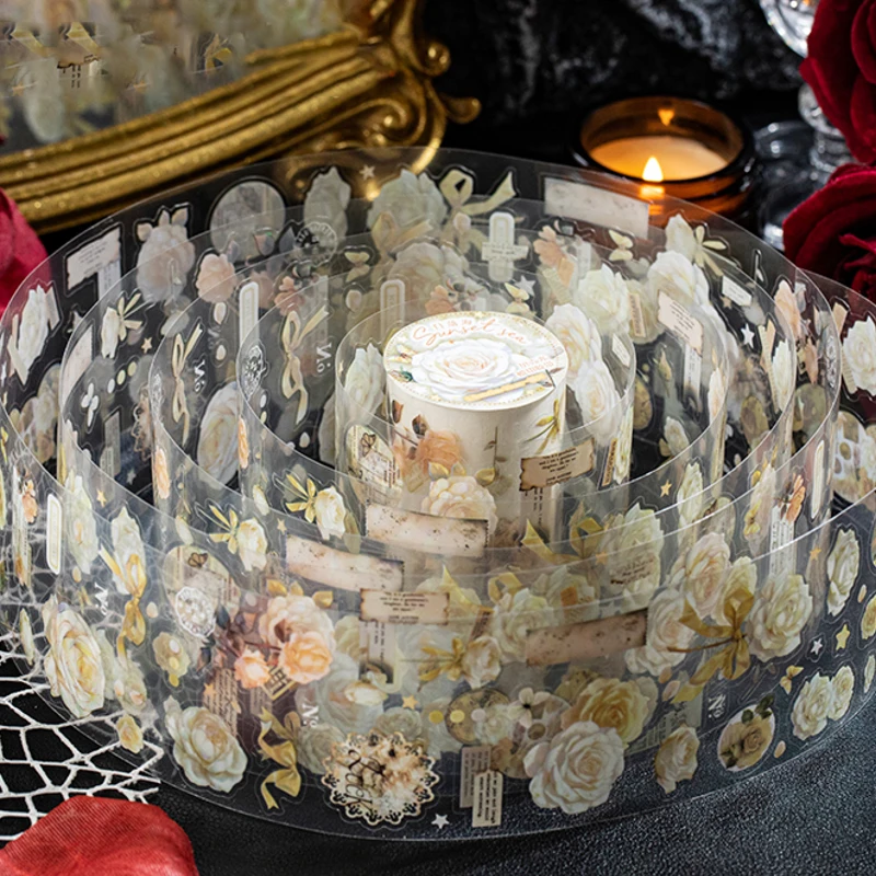 السيد ورقة 2 نمط 2 لفات/حقيبة جزيرة الورد شل ضوء الحيوانات الأليفة يموت قطع الشريط الإبداعية كتيب المواد DIY بها بنفسك سجل القصاصات جراب هاتف مذكرات