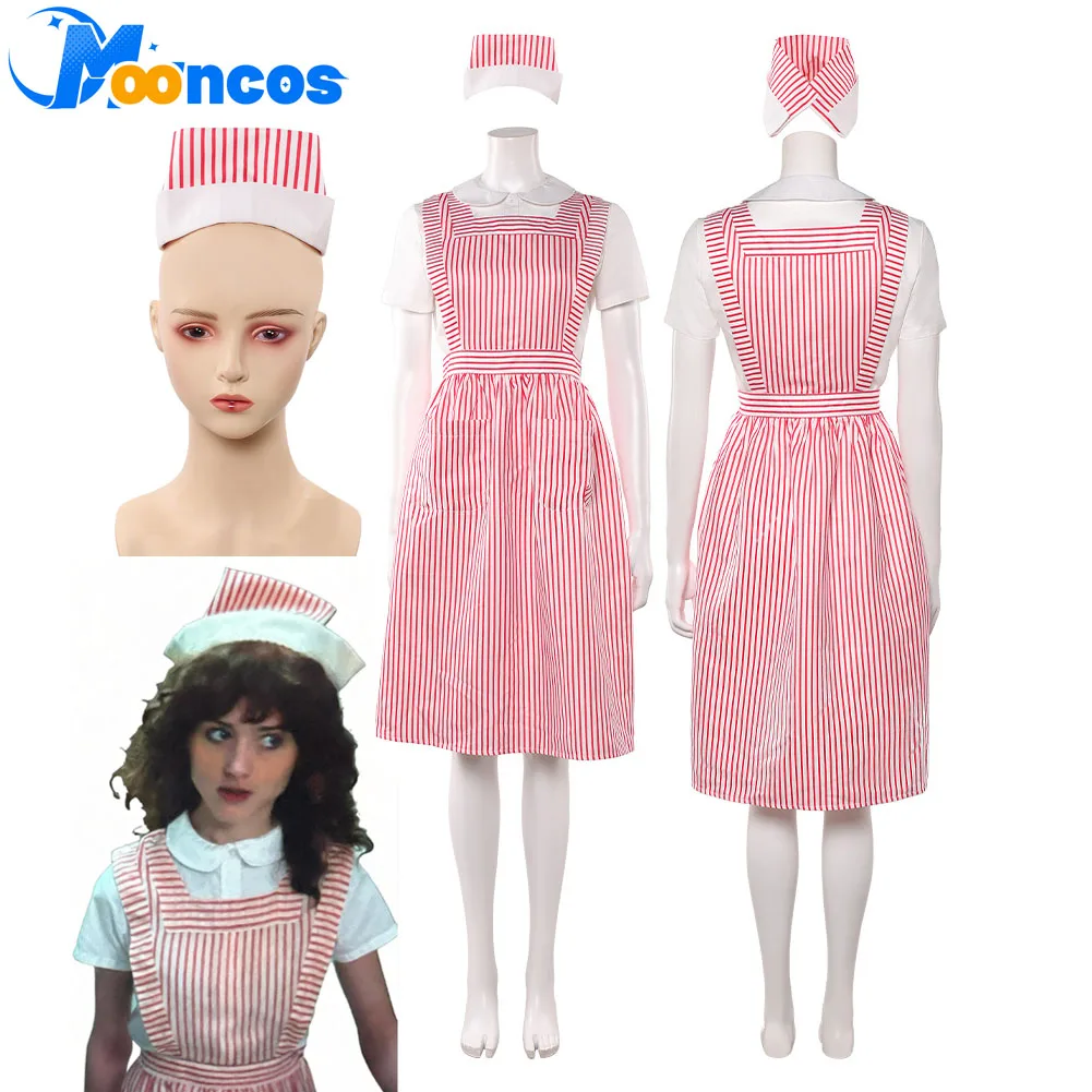 

Nancy Cosplay Costume Women Fantasy Nurse Uniform Dress Hat TV ST Roleplay Clothing for Female Halloween Carnival Party Suit