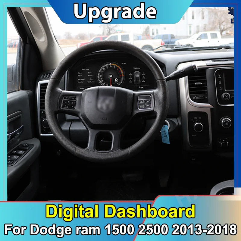 Car LCD Digital Cluster Virtual Cockpit SpeedMeter Dash Carplay For Dodge ram 1500 2500 2013-2018 Instrument Screen Panel Unit