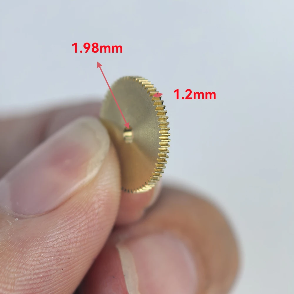 1pc 0.2M Modulus 30T/32T/33T/36T/40T/50T/60T/64T teeth Copper Gear 1.2mm thickness,1.98mm aperture Fit 2mm Shaft