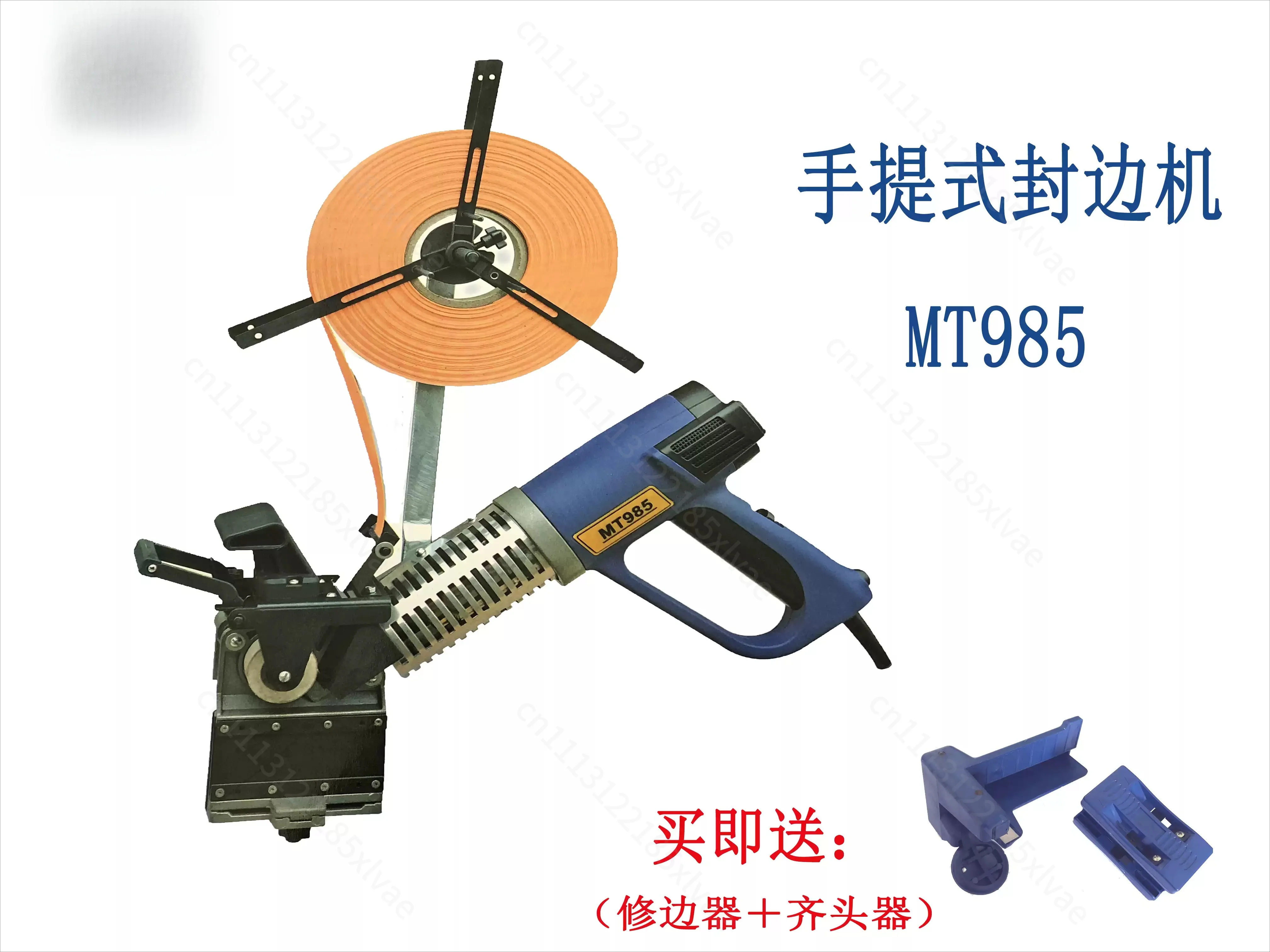 For M985 Portable Edge Bander Curved Straight Edge Banding Machine Handheld Woodworking Tool for Furniture Processing