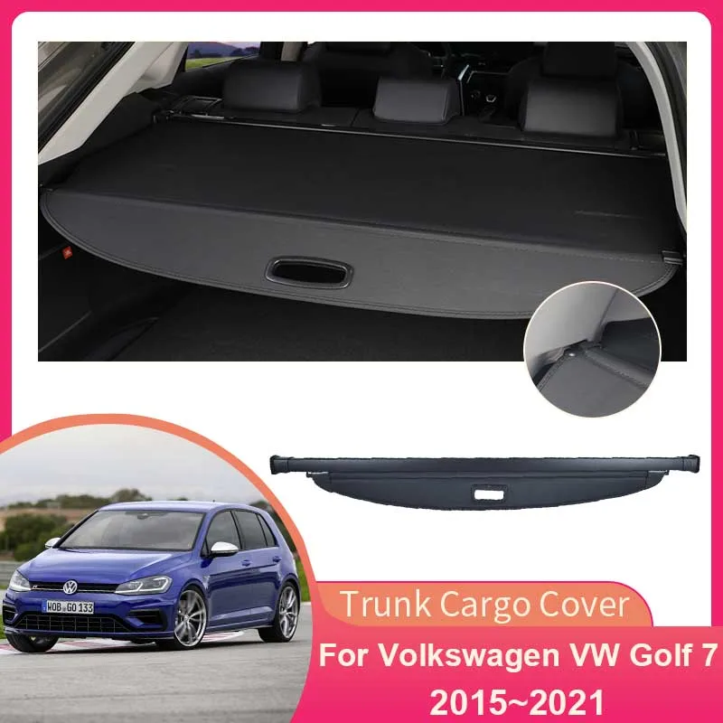 Trunk Cargo Cover for Volkswagen VW Golf 7 2015~2021 Rear Luggage Partition Board Privacy Shield Shade Blind Interior Accessorie