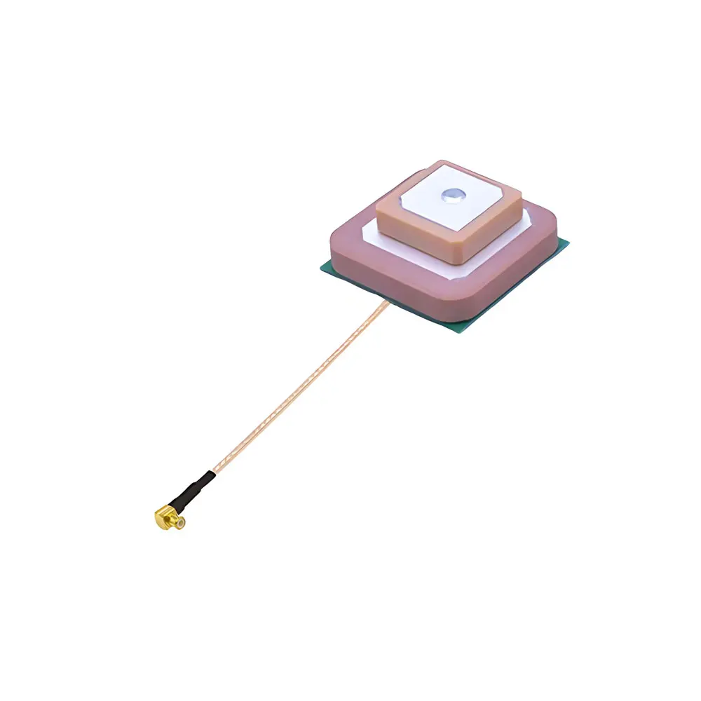 25*25*10.8mm Dual Band L1 L2 RHCP Ceramic GNSS Antenna Built-in Dual LNA High Gain  Active Positioning Antenna RG1.13 For UAV