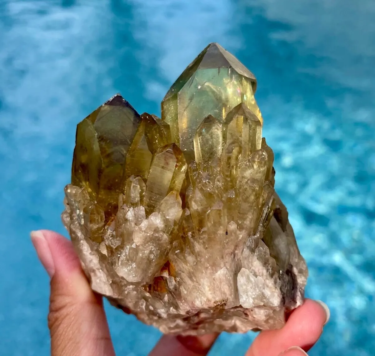 Natural Citrine Candle Cluster, Raw Crystal Specime, Home Decoration Crafts
