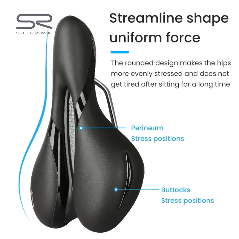 SELLE ROYAL Rail Hollow Breathable Bicycle Saddle Shock Absorbing MTB Road Bike Comfortable Soft ROYALGEL Cushion SR Silica Gel