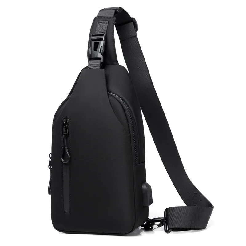 New Fashionable Men's Chest Bag, Simple, Casual and Versatile Crossbody Bag, Multi-functional Large-capacity Single-shoulder Bag