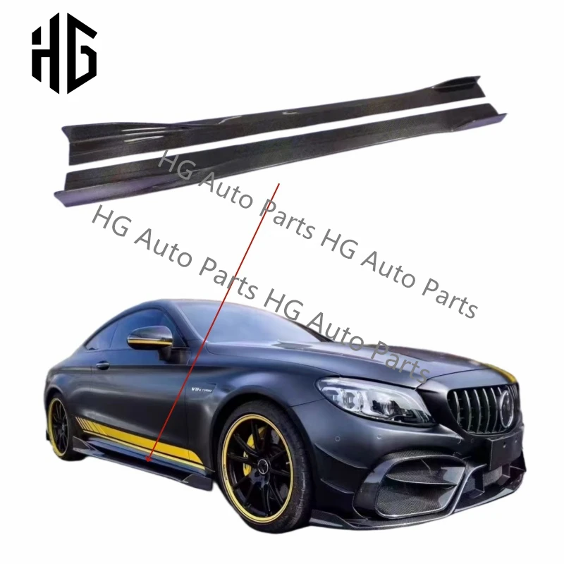 

Modified IMP Style Carbon Fiber Side Skirts Body Kit For MB C-class C63 C260 W205 W204 Upgrade IMP Side Skirt Car Accessories