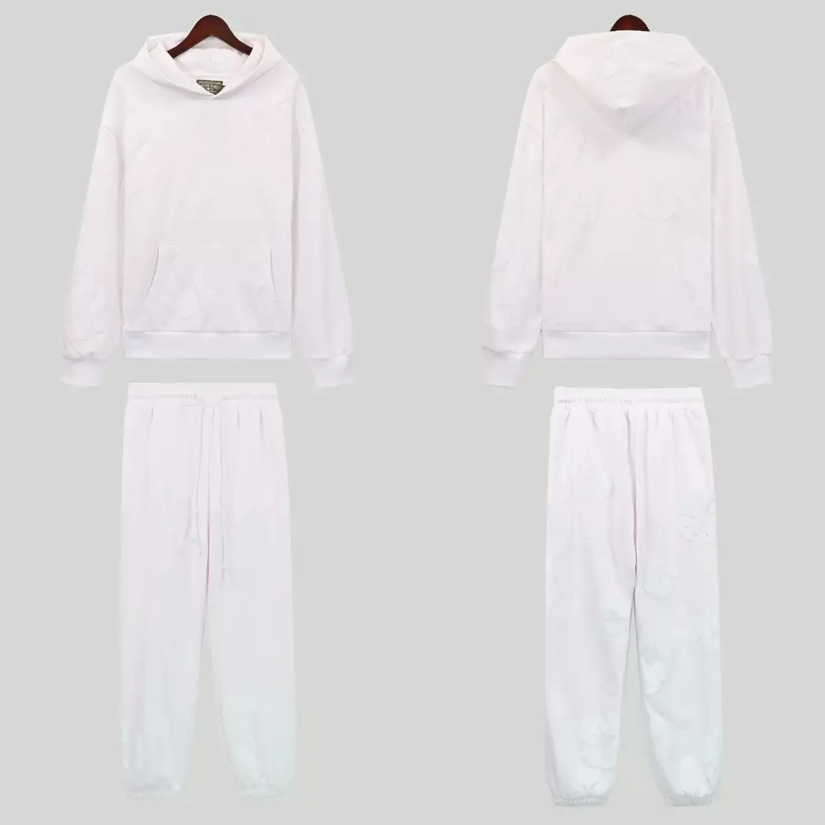 DENIM TEARS Cotton Foam Printed American Hoodie, Hoodie, Pants, Casual Set, Trendy Men's and Women's Hoodies