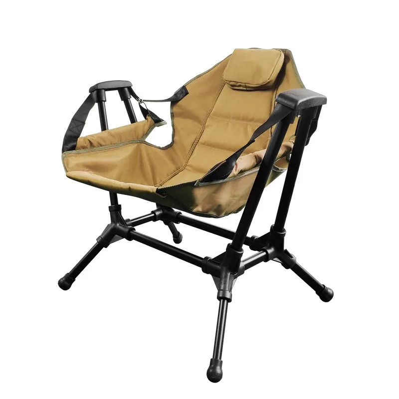 

Outdoor folding rocking chair, aluminum alloy chair, portable camping recliner