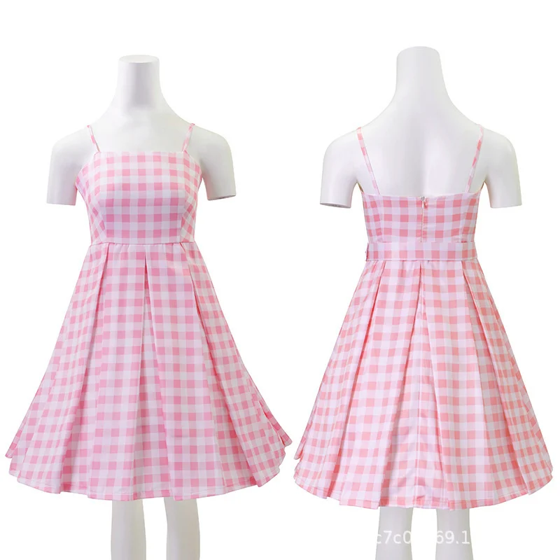 Frauen rosa Kleider Babi Kenny Cos Kleid Kenny Strand kleid Cosplay Kostüm Film Charakter Prinzessin Dressing mit Accessoire