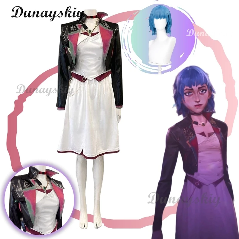 LOL Jinx Cosplay Costume Anime Game LOL Arcane Cos Clothes Wig Sexy Women Carnival Oufit Role Play Uniform Halloween