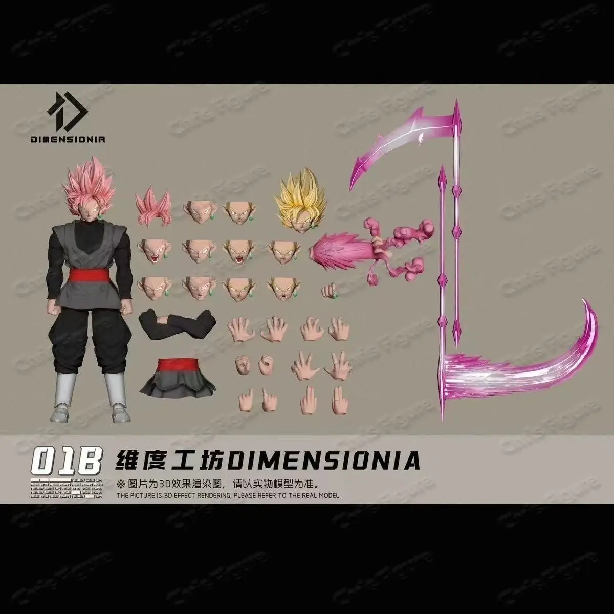 Versand am selben Tag. Dimensionia Studio Dragon Ball Super Black Goku / Zamasu, Super Zamasu 1/12 Maßstab Actionfigur Modell