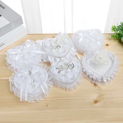 1pcs Love Heart Lace Wedding Flower Girl Clutch Ring Box Bridal Jewelry Exquisite Storage Ring Box