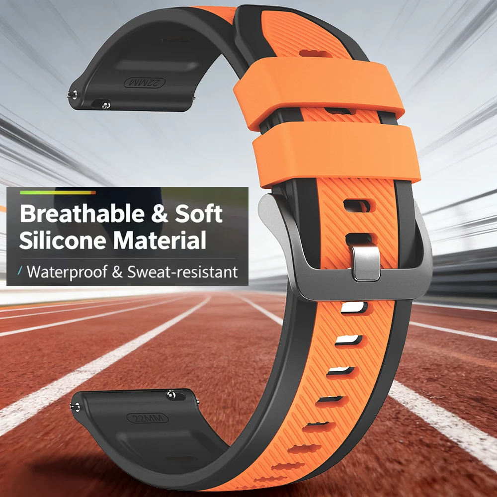 22mm Silicone Strap For Huawei GT 6 Pro GT6 GT5 GT5Pro GT4 GT3 2 2e 46mm Replacement Sports Band For Huawei Watch 5 4 3 Bracelet