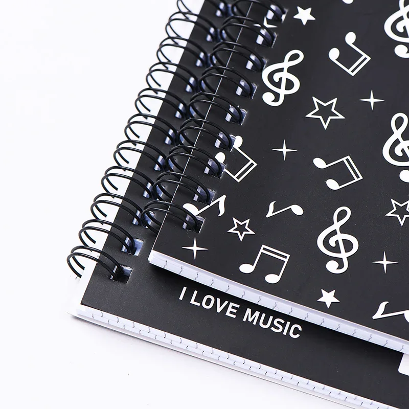 Music Notebook Coil Note Book B6 Stationery Exercise Books Keyboard Planners Gift Piano Key Workbook Diary Writing Office