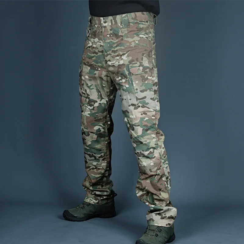 Abbigliamento da lavoro tattico da uomo multitasche per tutte le stagioni per escursioni all'aperto Pantaloni da allenamento mimetici resistenti all'usura e ai graffi