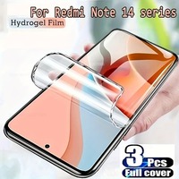 3pack Full Coverage HD Hydrogel Film for Xiaomi Redmi 14 Pro 14 Pro+ 13 13 Pro+ 13R 12 4G 12S Scratch-Resistant Protectors Films