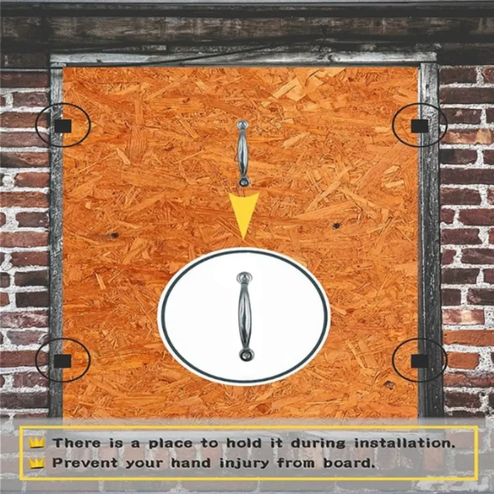 Universal Design Window Clips Reusable Hardware Glued Wooden Hurricane Clips With Screws Door Handles Reusable Clips