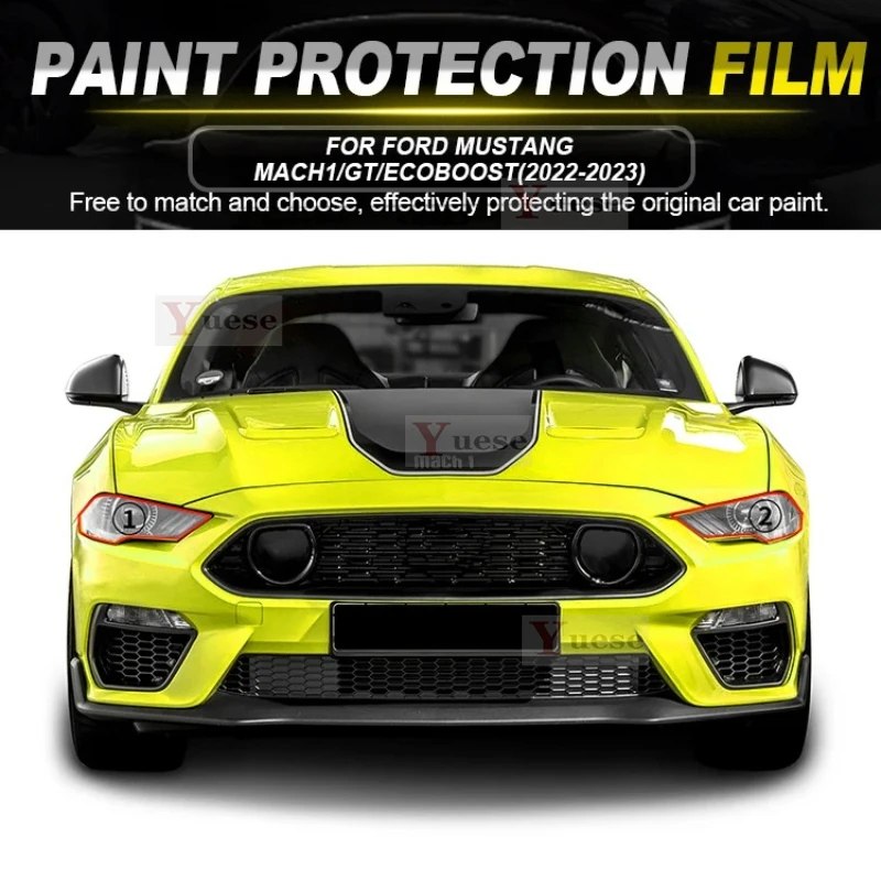

Для Ford Mustang Mach1 2022-2023 автомобильная защитная пленка для фар зеркальная пленка ТПУ прозрачная наклейка против царапин