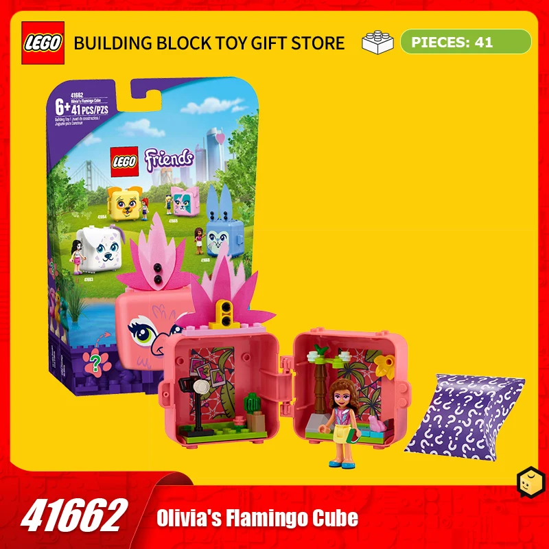 

Строительные блоки LEGO, серия «Хорошие друзья», 41662, фламинго Оливии, забавная игровая коробка, блоки для сращивания, детская игрушка в подарок